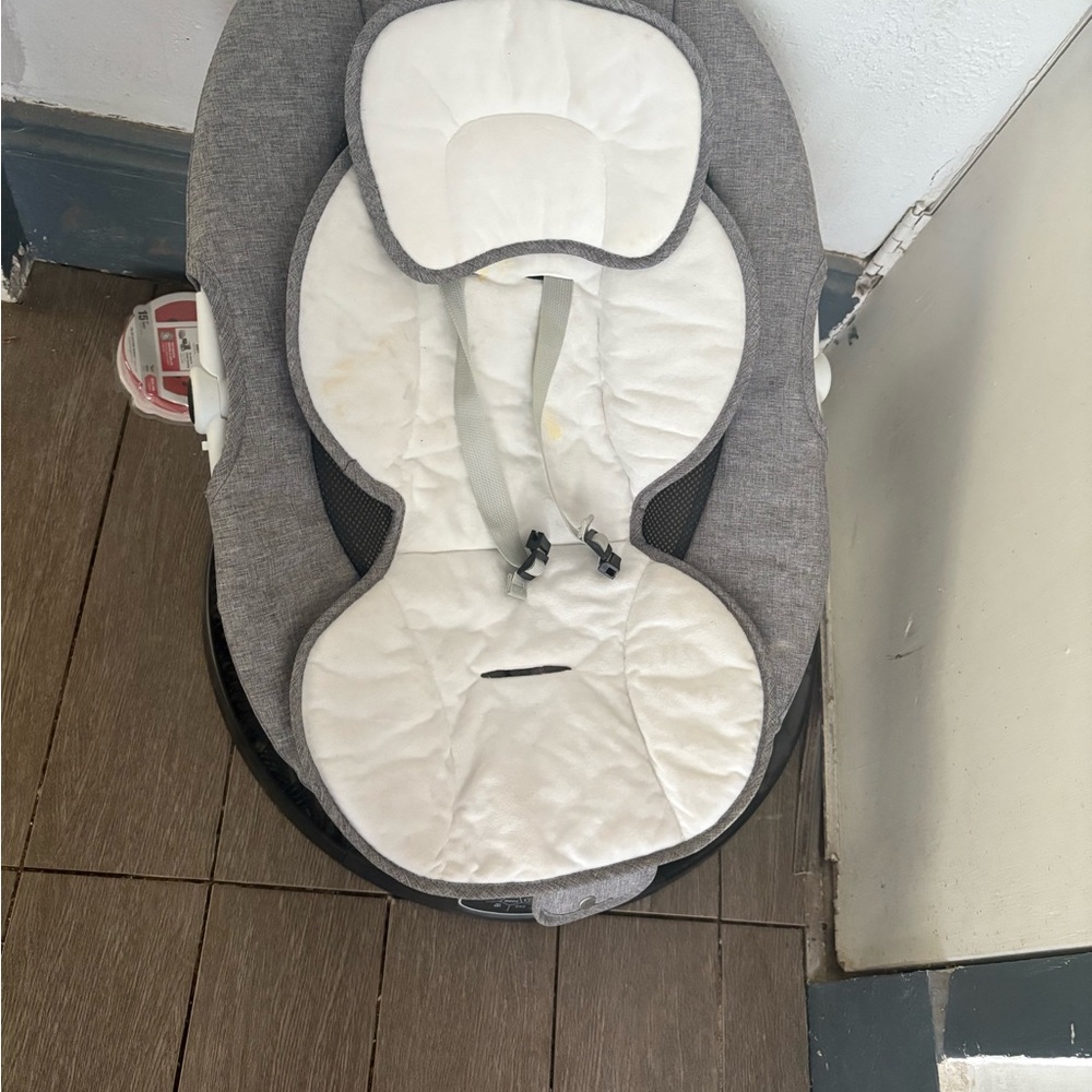 Gray and White Baby Seat